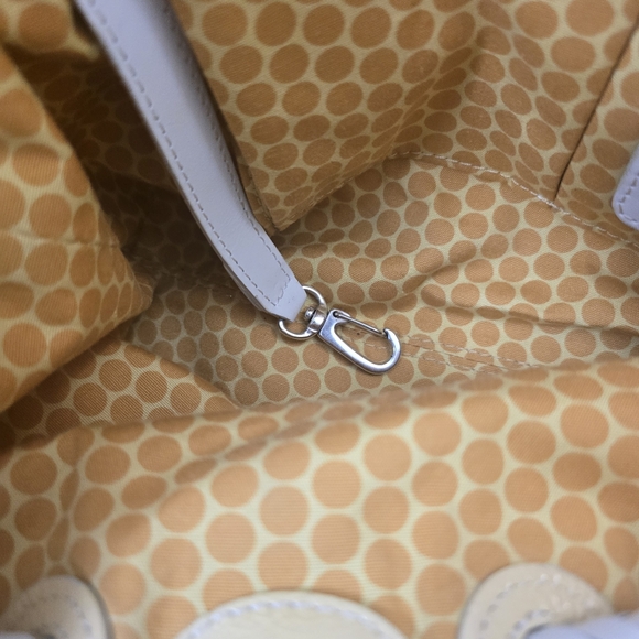 Brighton Vtg  Canvas Hearts Of Hearts Lilliana Shoulder Bag With Heart Charm - Picture 10 of 13